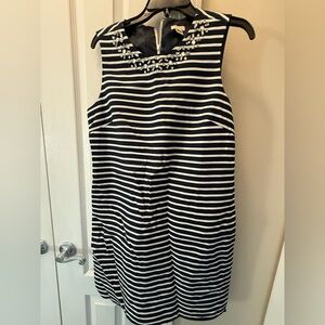 J. Crew Navy and White Striped Mini Dress